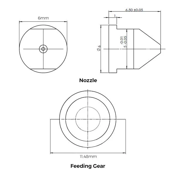 0.4mm Hardened Nozzle Kit for Aquila S2 | 3D Printer Parts