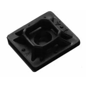 1" Cable Tie Mount, Black, 100 pack