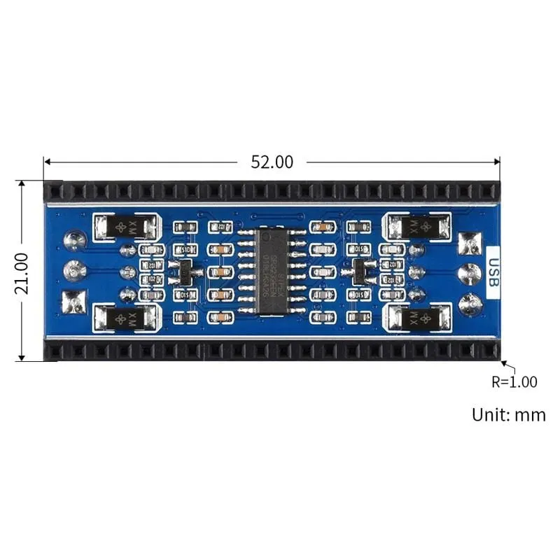 2-Channel RS232 Module for Raspberry Pi Pico