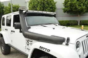2007-2018 Jeep Wrangler Side Snorkel - JK [3.8L] Enclosed A-Pillar Mount - Black