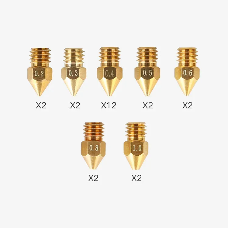 24-Pieces Nozzle Kit | Multiple Sizes | Creality Series 3D Printers