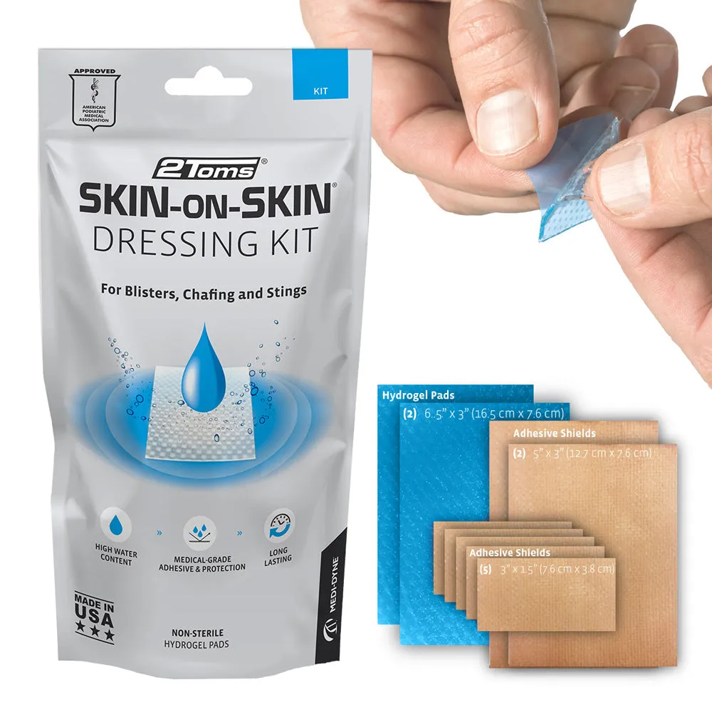 2Toms® Skin-on-Skin® Dressing Kit, Hydrogel Pads and Tape