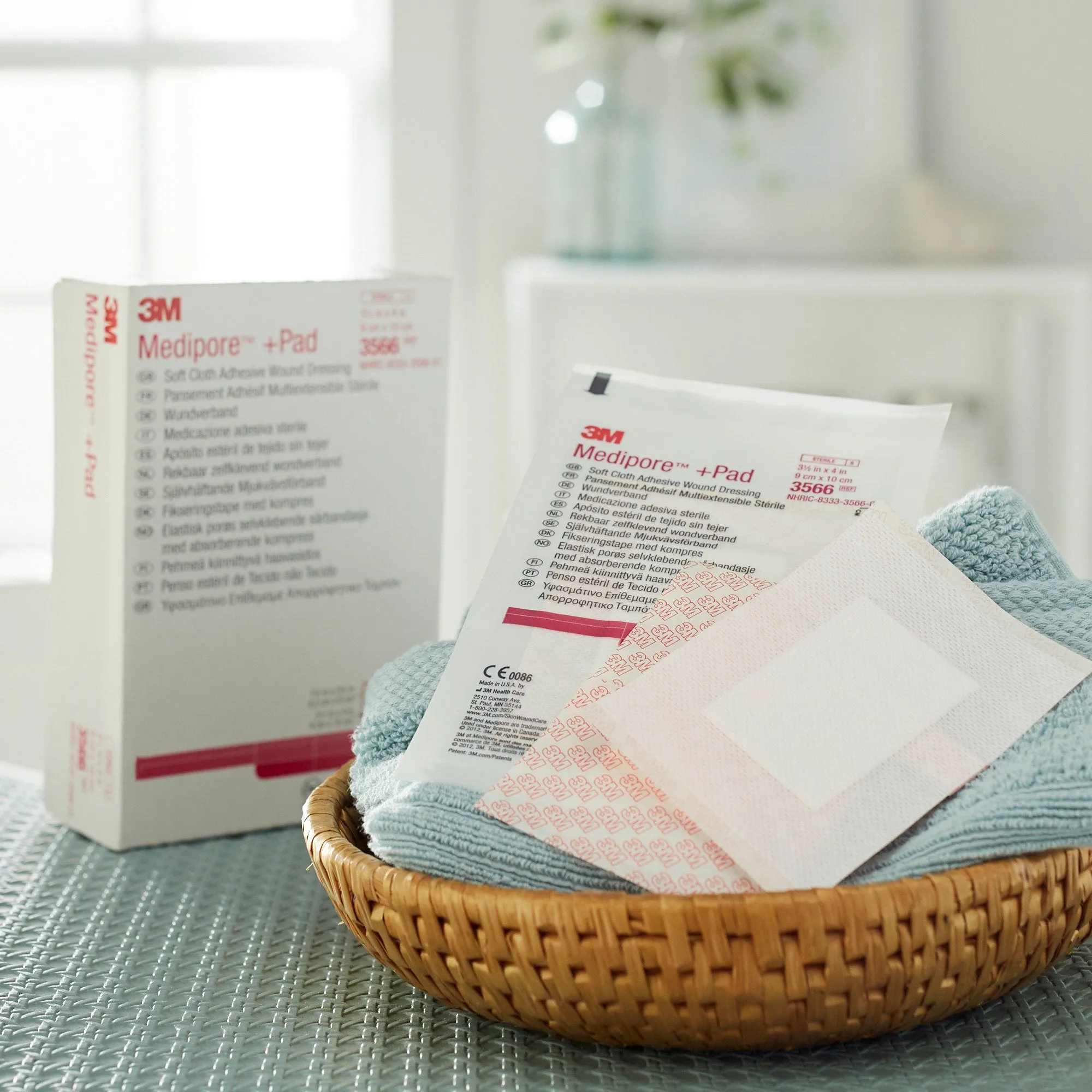 3M™ Medipore™  Pad Soft Cloth Dressings, 3½ x 4 Inch, 1 Case of 100