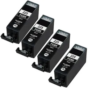 4 Pack Canon PGI-225 Ink Cartridge , PGI225, PGI 225, Compatible Black