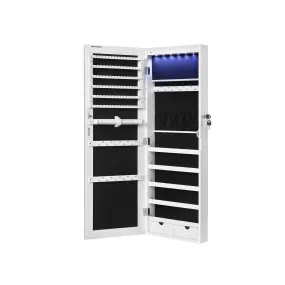 42.5"H Full Screen Mirrored Jewelry Cabinet