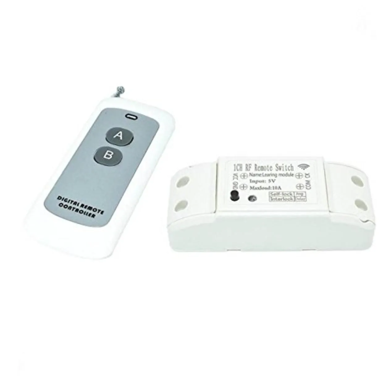 433M Wireless Switch   2 Key High Power Remote Control / 5V Single wireless delay switch / Intelligent remote control switch