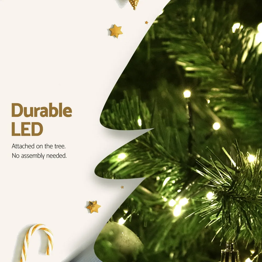 8FT Pre-lit Green Fir Christmas Tree, 1488 LEDs, Jingle Jollys