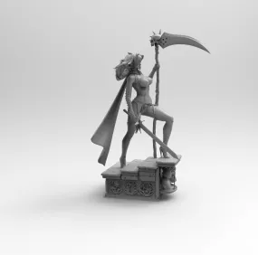 A322 - Character design statue, A Female warrior with 2 weapons', STL 3D model design print download files