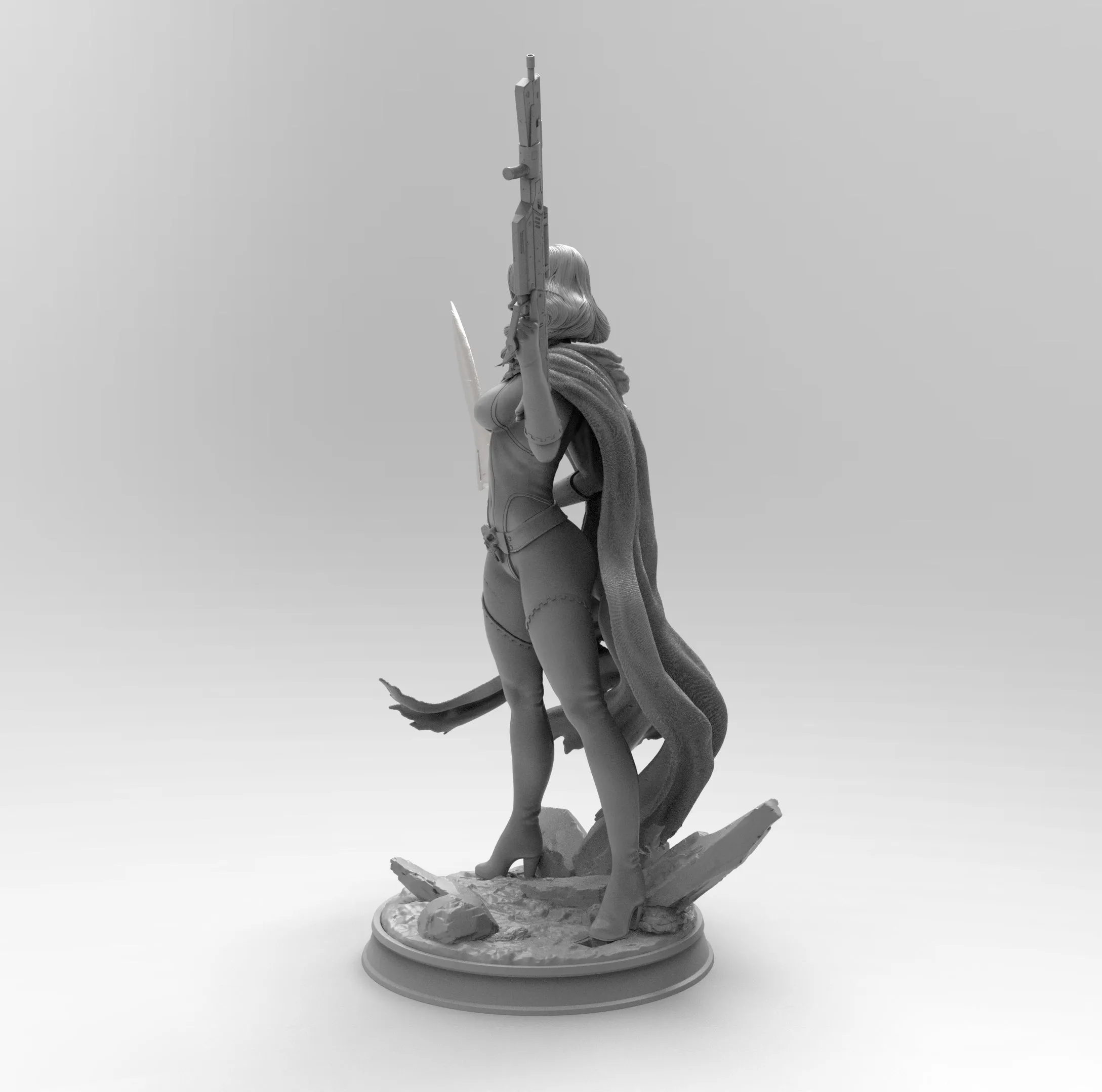 A324 - Comic character design, Green female character, STL 3D model design print download files