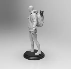 A447 - Comic character design, Spiderman with school uniform, STL 3D model design print download file