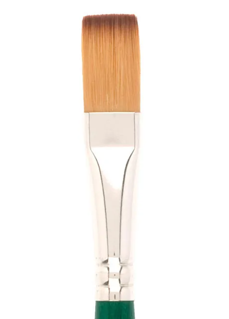 American Journey Interlocked Synthetic Brush - Flat, Size 1/2"