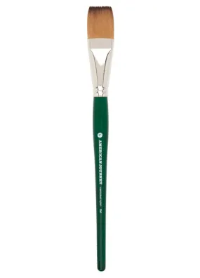 American Journey Interlocked Synthetic Brush - Flat, Size 1"