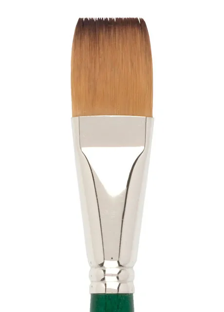 American Journey Interlocked Synthetic Brush - Flat, Size 1"