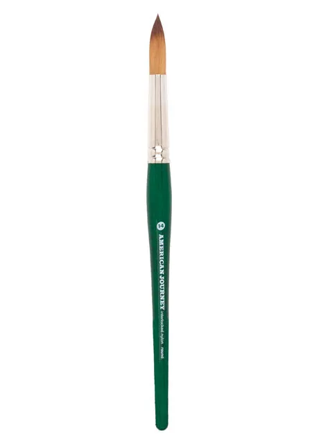 American Journey Interlocked Synthetic Brush - Round, Size 14