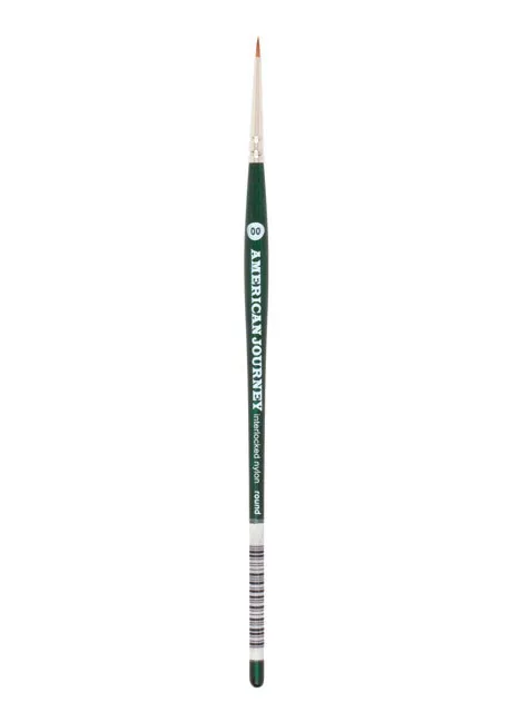 American Journey Interlocked Synthetic Brush - Round, Size 2/0