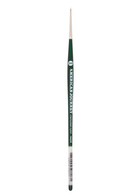 American Journey Interlocked Synthetic Brush - Round, Size 3/0