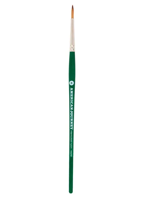 American Journey Interlocked Synthetic Brush - Round, Size 3