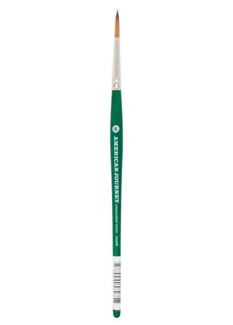 American Journey Interlocked Synthetic Brush - Round, Size 5