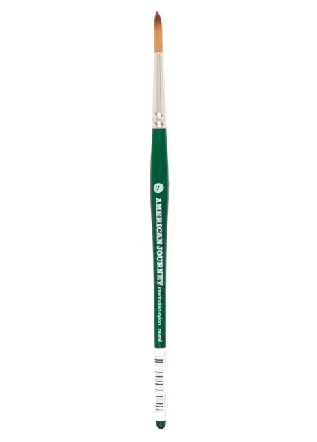 American Journey Interlocked Synthetic Brush - Round, Size 7