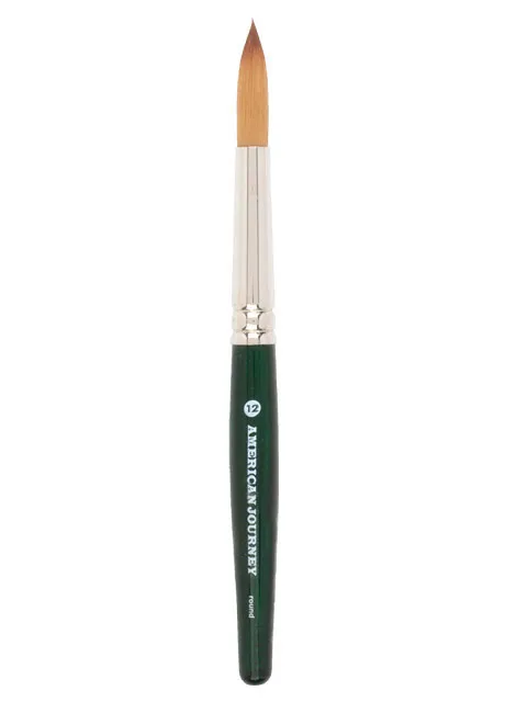 American Journey Interlocked Synthetic Brush - Travel Round, Size 12