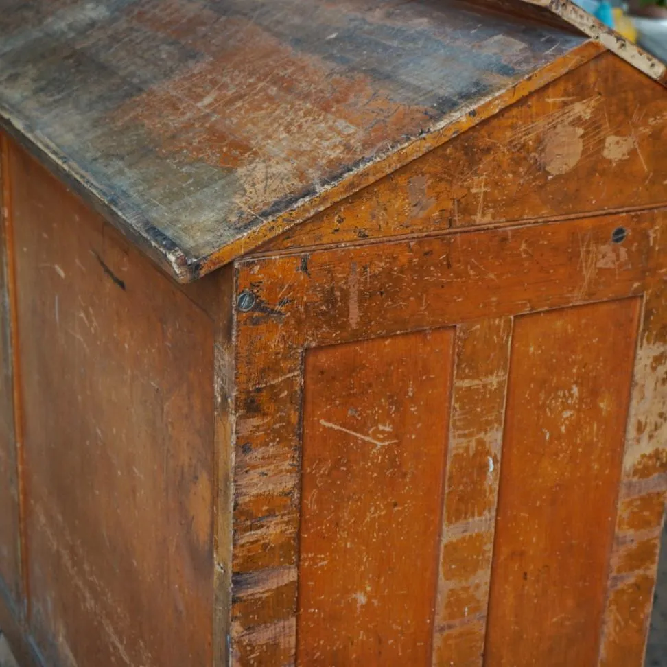Antique Typesetting Drawer Desk - printers storage drawers