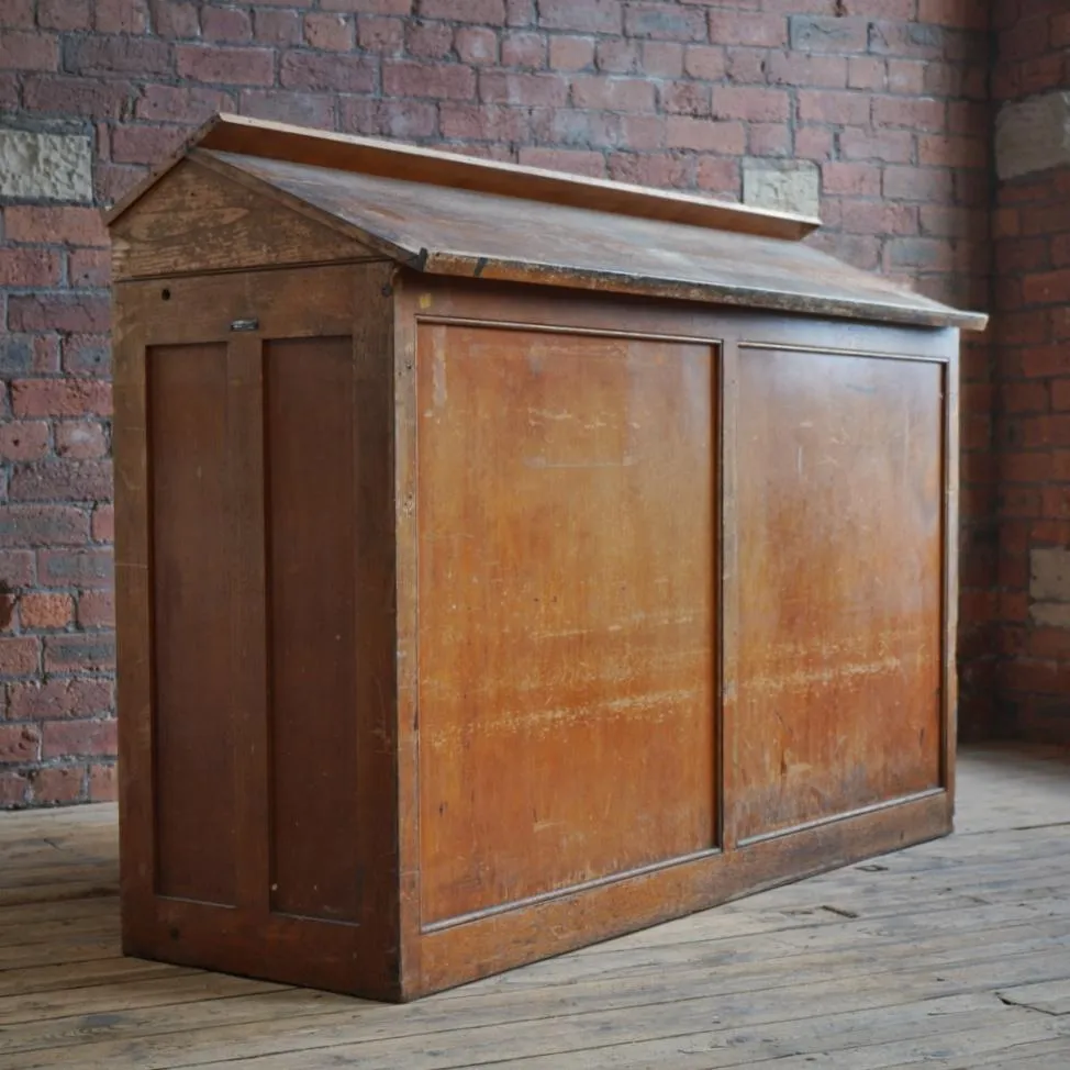 Antique Typesetting Drawer Desk - printers storage drawers
