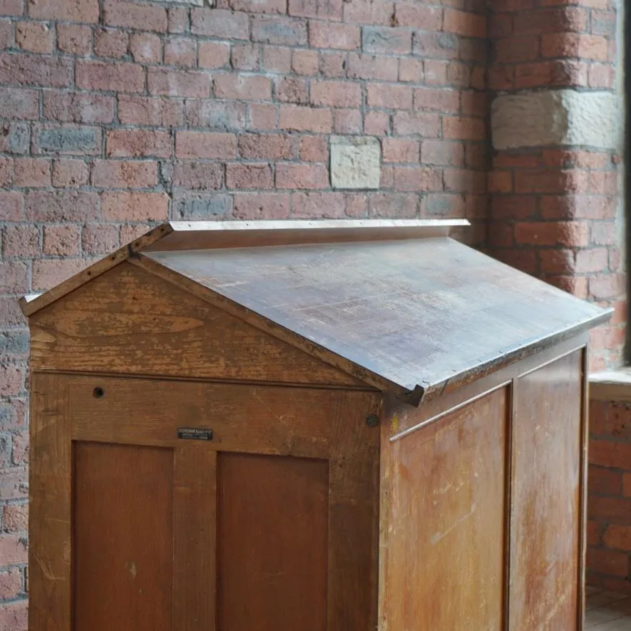 Antique Typesetting Drawer Desk - printers storage drawers