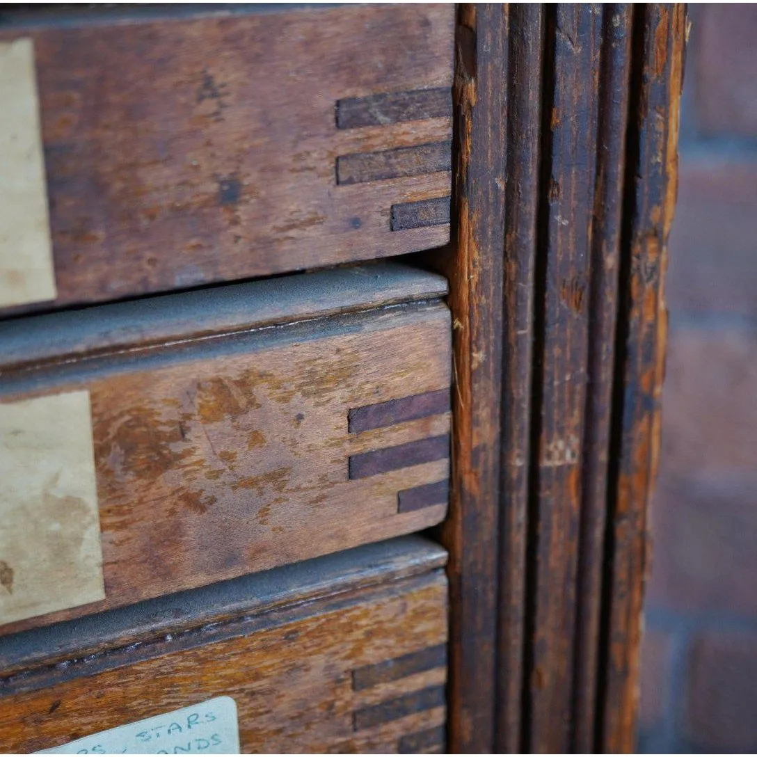 Antique Typesetting, Slim Drawer Unit - printers storage drawers