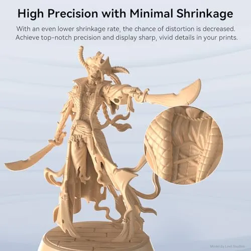 ANYCUBIC 3D Printer Resin, Upgraded 8K Standard Resin V2, Enhanced Toughness and Strength, Lower-Odor, High Precision 3D Printing Resin for All LCD Resin 3D Printers (Beige, 1kg)