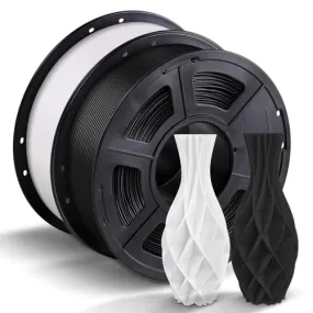 ANYCUBIC PLA 3D Printer Filament Bundle 4KG, 3D Printing PLA Filament 1.75mm Dimensional Accuracy  /- 0.02mm, 4 Pack 1KG Spool (2.2 lbs), 2 Pack of Gray & 2 Pack of White
