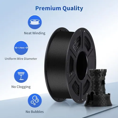ANYCUBIC PLA 3D Printer Filament Bundle 4KG, 3D Printing PLA Filament 1.75mm Dimensional Accuracy  /- 0.02mm, 4 Pack 1KG Spool (2.2 lbs), 2 Pack of Gray & 2 Pack of White