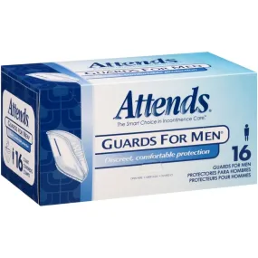Attends Guards for Men: One Size Fits Most, 64 Count White (Back Sheet)