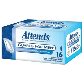 Bladder Control Pad Attends MG0400 Guards For Men Light Absorbency Polymer Male Disposable. Box of 16.