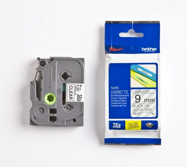 Brother Black on Clear Tape (TZE-121/TZE-131/TZE-141/TZE-151)