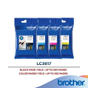 Brother LC3617 Ink Cartridge (Black/Cyan/Magenta/Yellow)