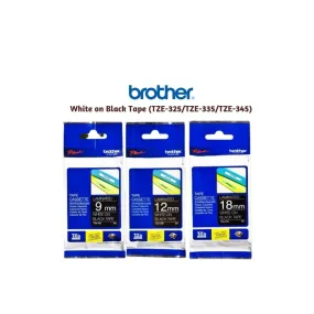 Brother White on Black Tape (TZE-325/TZE-335/TZE-345)