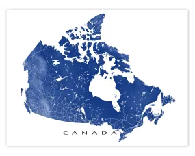 Canada Map Wall Art Print, Topographic 3D Canada Poster Roads Maps, Toronto Vancouver Montreal