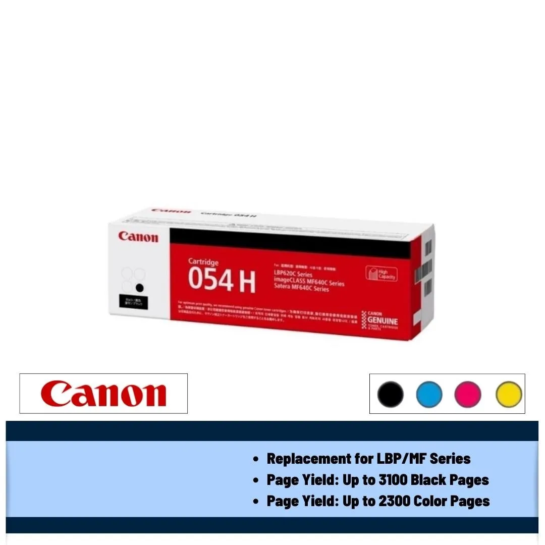 Canon 054 / 054H Toner Cartridge (Black/Cyan/Magenta/Yellow)