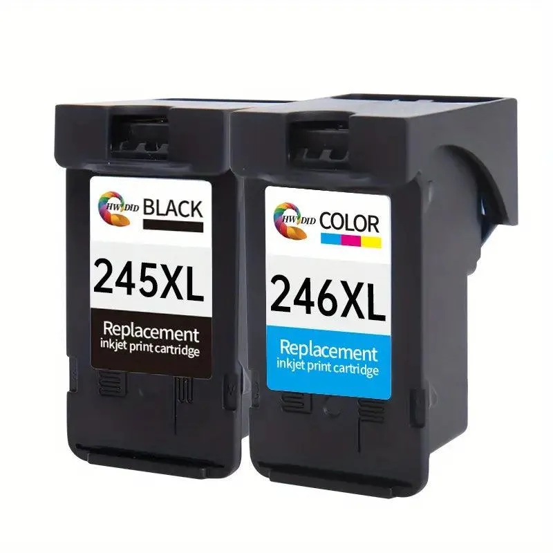 Canon PG-245XL CL-246XL Inkjet Cartridges Set, Remanufactured Cartridges Black (PG 245XL) & Color (CL 246XL)