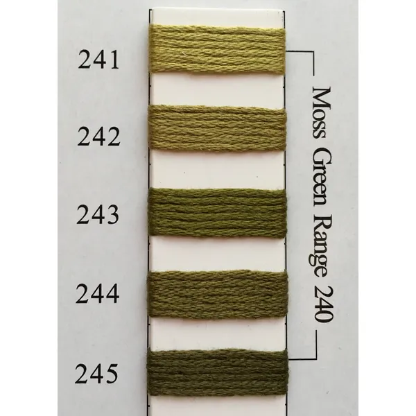 Colors 241 - 245 Moss Green Range