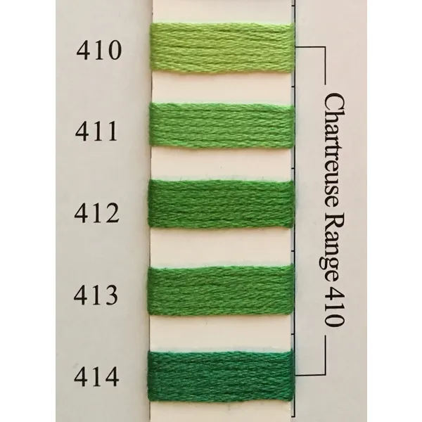 Colors 410 - 414 Chartreuse Range
