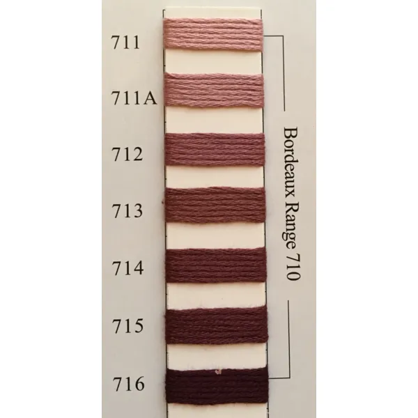 Colors 711 - 716 Bordeaux Range