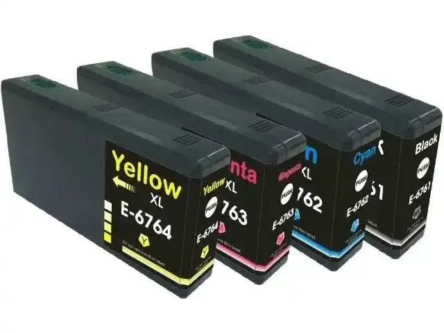 Compatible Epson 676XL Ink Cartridges (High Capacity), 4 Color Set For Epson Workforce Pro Printers