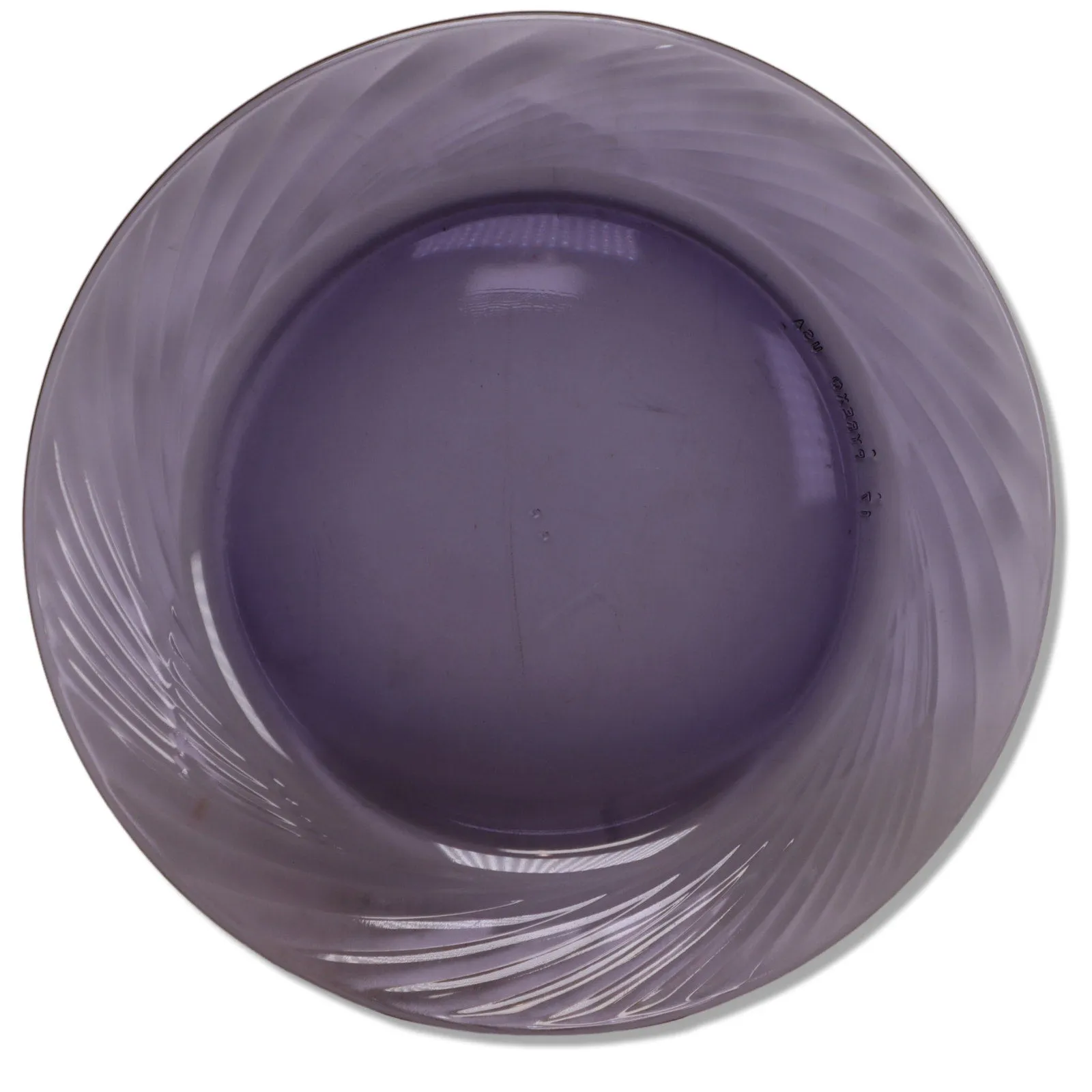 Corning Corelle Festiva Amethyst 7 1/2" Salad Plate USA Swirl Rimmed Glass