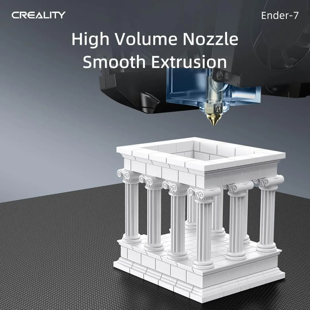 Creality Ender 7 3D Printer 250 mm/s High-Speed Printing with High Precision Linear Rail Core XY Structure, Dual Cooling Fans, FDM 3D Printing