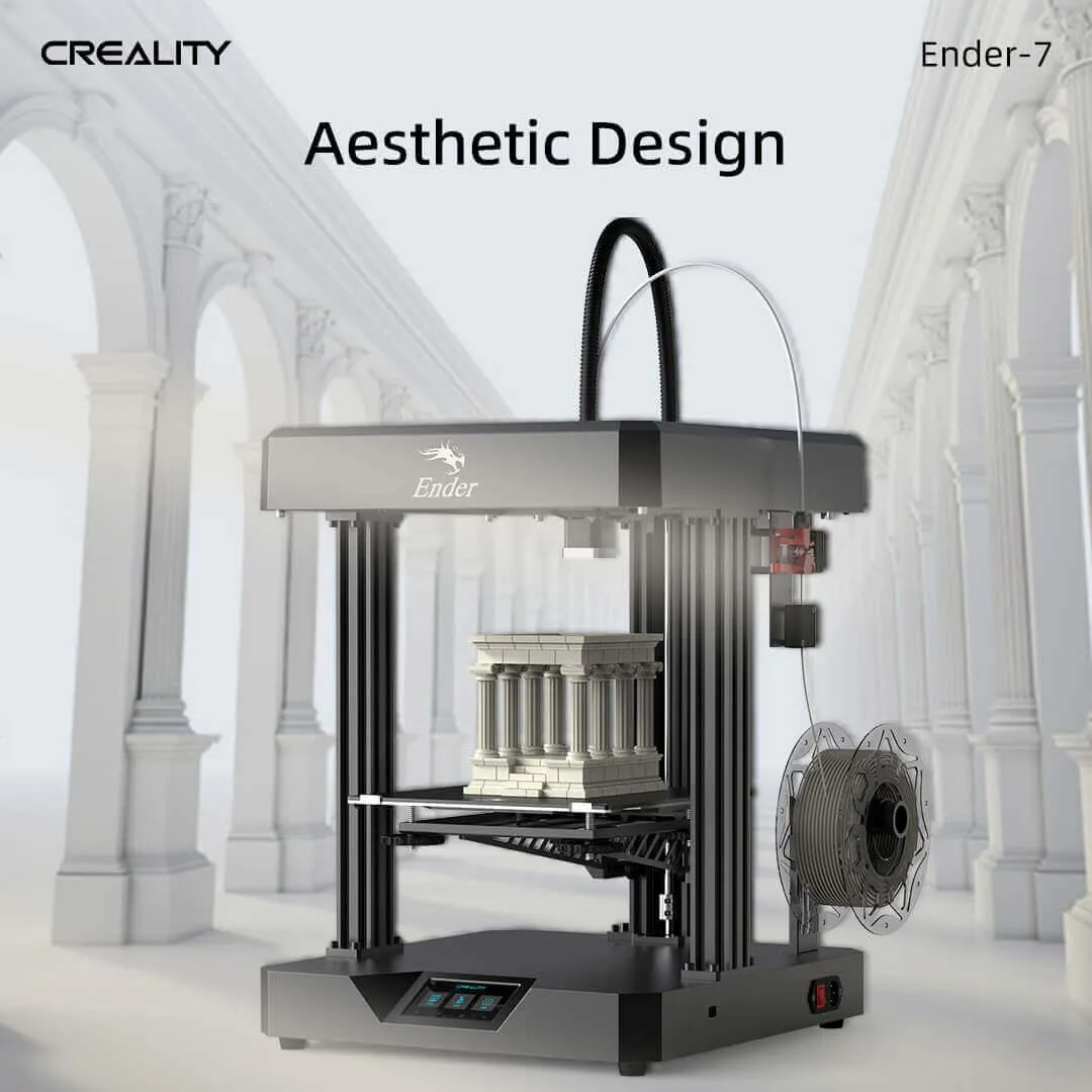 Creality Ender 7 3D Printer 250 mm/s High-Speed Printing with High Precision Linear Rail Core XY Structure, Dual Cooling Fans, FDM 3D Printing