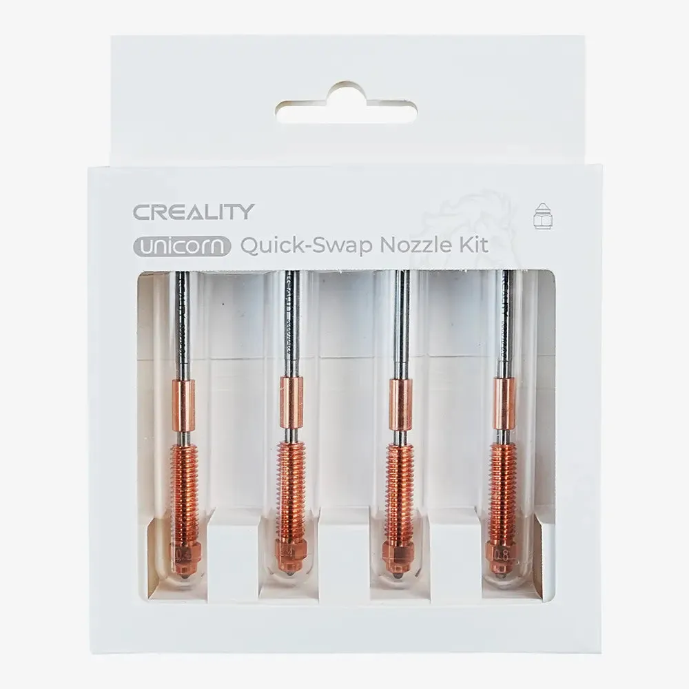 Creality K1C Unicorn Quick-Swap Nozzle Kit (4PCS) - Copper & Hardened Steel Nozzles for Ender-3 V3, Ender 3 V3 Plus