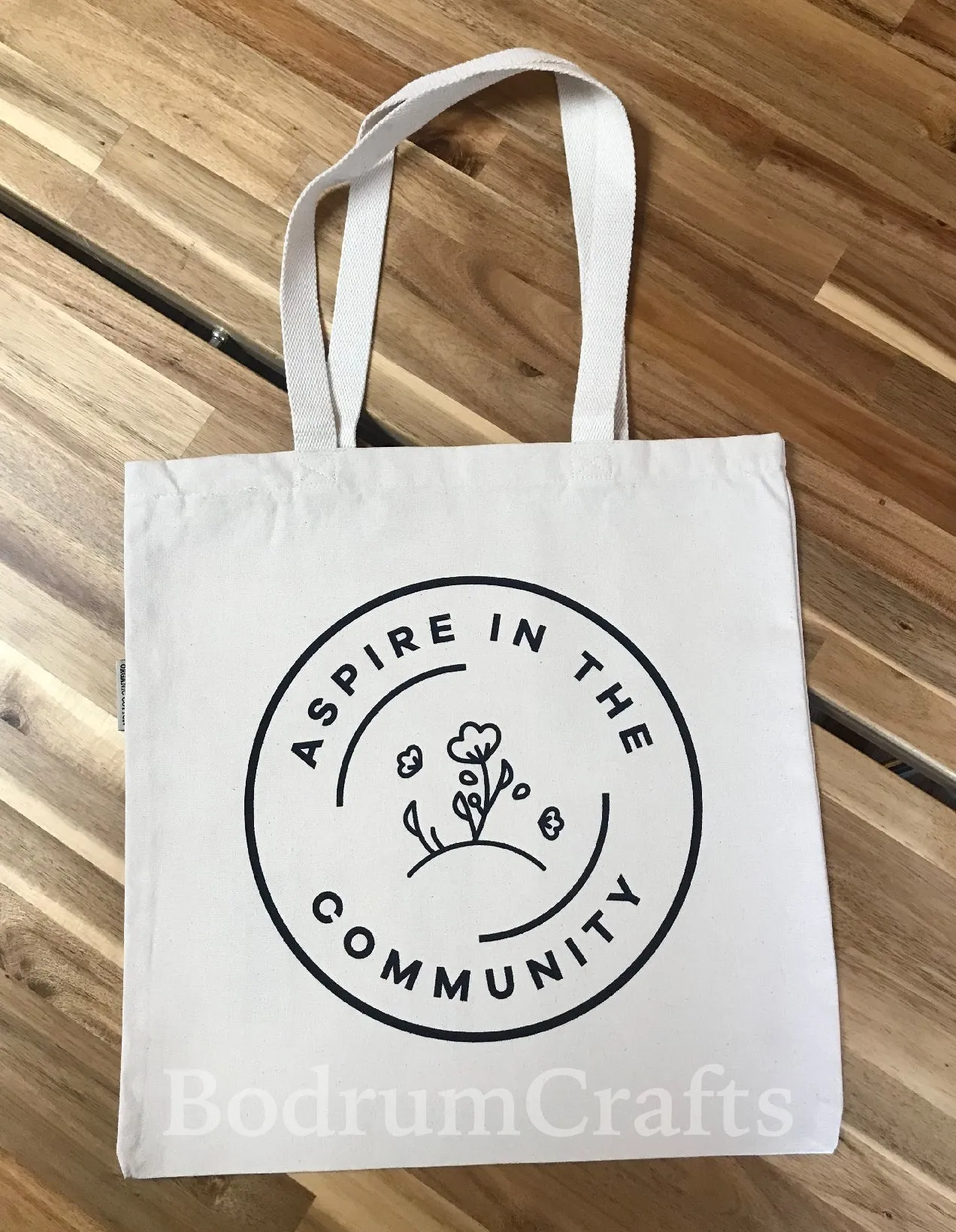 Custom Printed Heavy Canvas Tote Bags with 3 Colors Logo