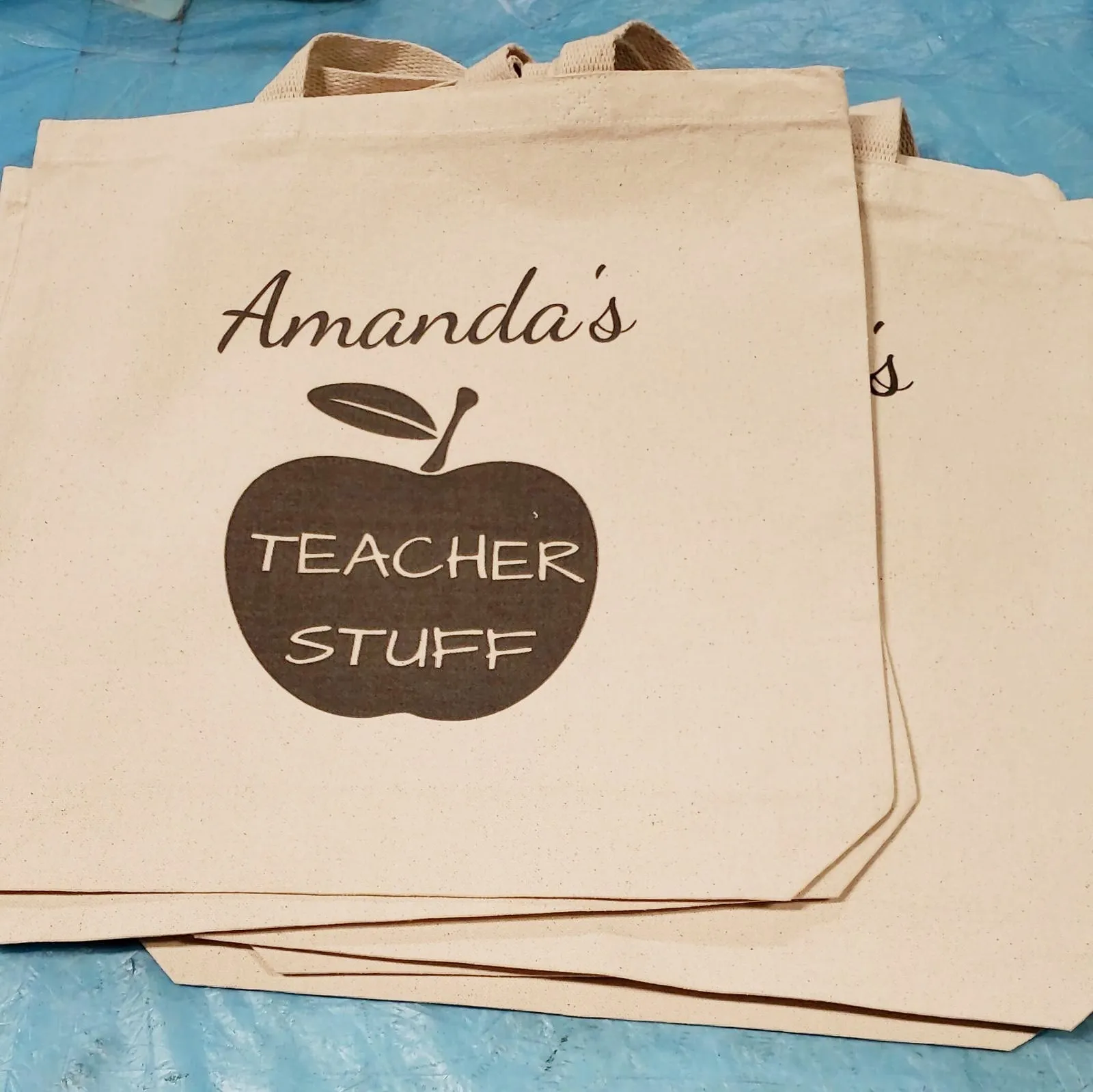 Custom Printed Heavy Canvas Tote Bags with 3 Colors Logo