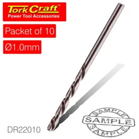 DRILL BIT HSS INDUSTRIAL 1.0MM 135DEG PACKET OF 10